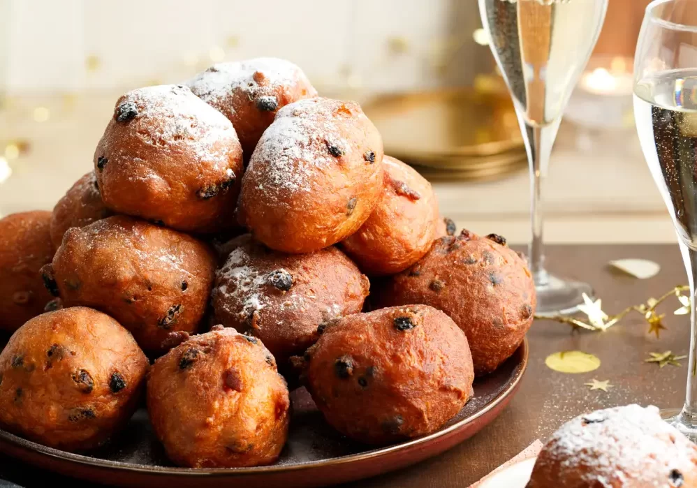 Oliebollen.Champagne